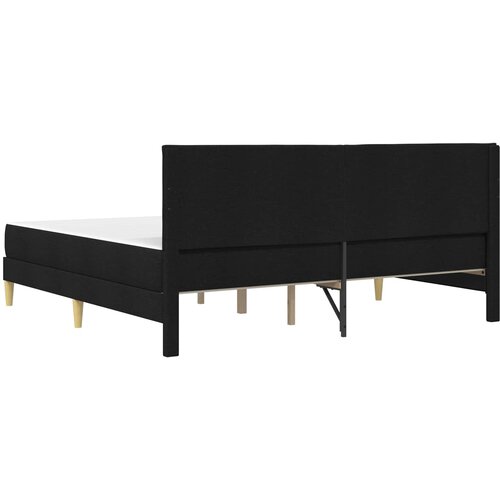  Okvir kreveta s madracem s uzglavljem Crna 180 x 200 cm tkanina Slike