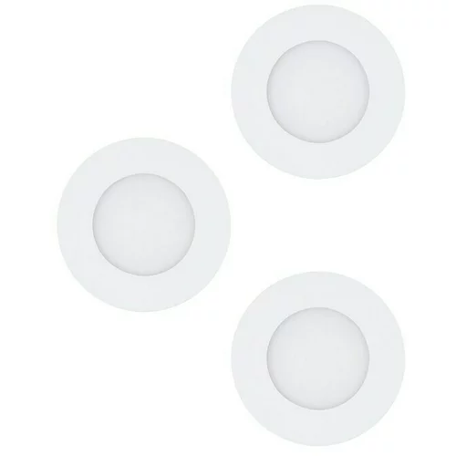 Eglo set ugradbenih LED svjetiljki Fueva (3 W, D x Š x V: 8,5 x 8,5 x 3 cm, Bijele boje, 3 Kom., Topla bijela)