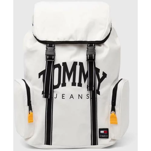 Tommy Jeans Ruksak za muškarce, boja: bijela, veliki, s tiskom