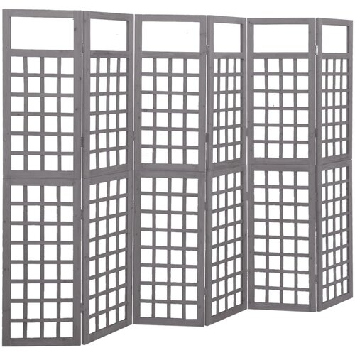 vidaXL Pregrada/rešetka sa 6 panela od jelovine siva 242,5 x 180 cm Cijene
