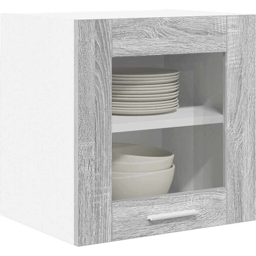 VidaXL viseći ormarić s policom riga 2 pcs siva sonoma 40 x 31 x 40 cm Slike