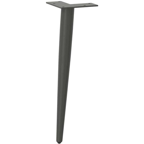  Noge za klubsko mizico stožčaste oblike 4 kosi antracitne 42-43 cm jeklo Slike