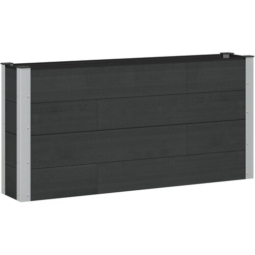 vidaXL Povišena gredica - Vrtna gredica Crna 150 x 30 x 72 cm WPC i aluminij - 150 x 30 x 72 cm Crna Cene