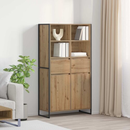  Kreveta 2 pcs Umjetnička hrastovina 81 x 36 x 150.5 cm Cijene
