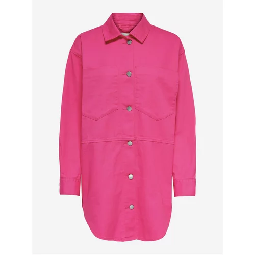 Only Dark pink Ladies Oversize Shirt Jacket Drew - Women