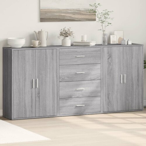  Komoda 3 kom boja hrasta sonome 60x31x84 cm konstruiranog drva Cijene