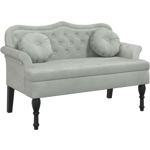  Klupa s jastucima svijetlosiva 120,5x65x75 cm bar&amp;scaron;un Slike
