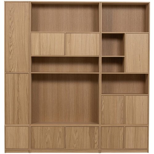 Vtwonen Modularna knjižna polica v hrastovem dekorju v naravni barvi 217x243 cm Modulair &amp;ndash; Slike