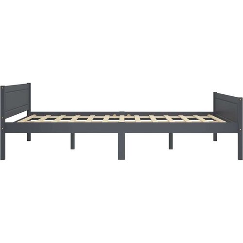  Za krevet od masivne borovine sivi 120 x 200 cm Slike