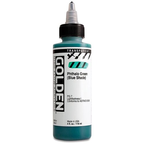  GOLDEN High Flov akrilna boja 118 ml | 8560 Transparent Ftalok. Green (Blue Shade) Slike