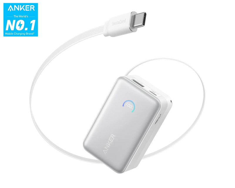 Anker Nano Power Bank 10000 mAh, 45W s ugrađenim USB-C kabelom, bijeli Cijene