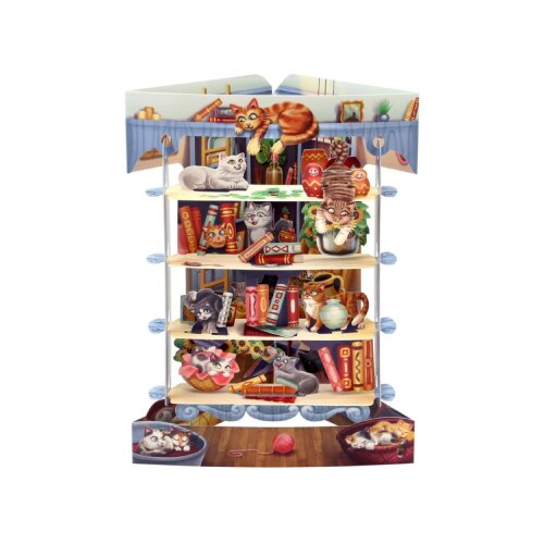 Santoro Swing - Čestitka 3D - Swing, Cats in the Library Cene