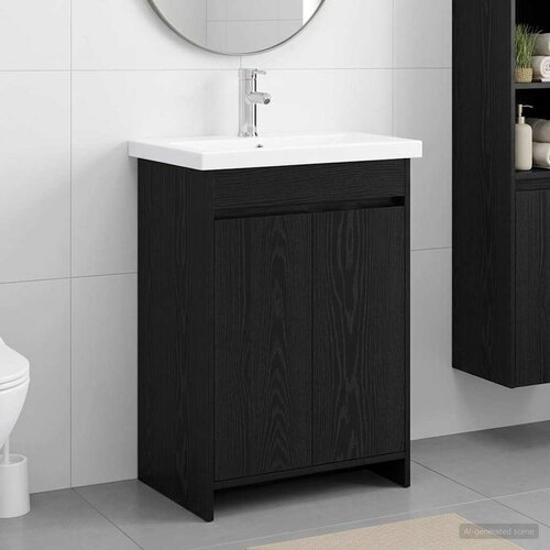  Set namještaja za kupaonicu Crni hrast 61 x 40 x 84,5 cm Cene