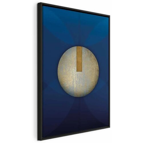  Slika - In the Shadow of Classic Blue (1-part) - Golden Circle in Abstraction 60x90 Cijene