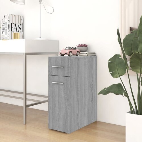 vidaXL Ormarić za lijekove boja sivog hrasta 20 x 45,5 x 60 cm drveni Cijene