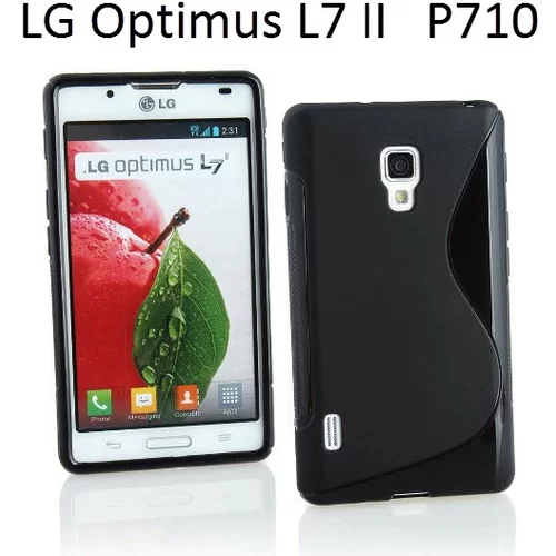  Gumijasti / gel etui S-Line za LG Optimus L7 II P710 - črni
