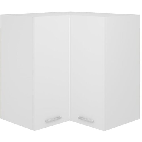 vidaXL Viseča kotna omarica bela 57x57x60 cm iverna plošča Cene