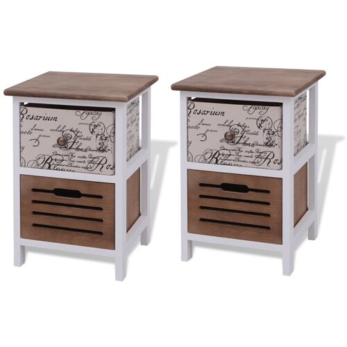 Maison Chic 2 kose Nočne omarice - Nočne mize Les, (21688471) Slike