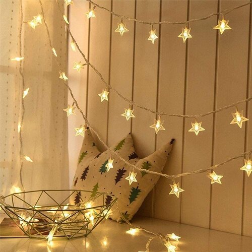 Tutumi Led Garland Božićne lampice Zlatne zvijezde 391020 Slike