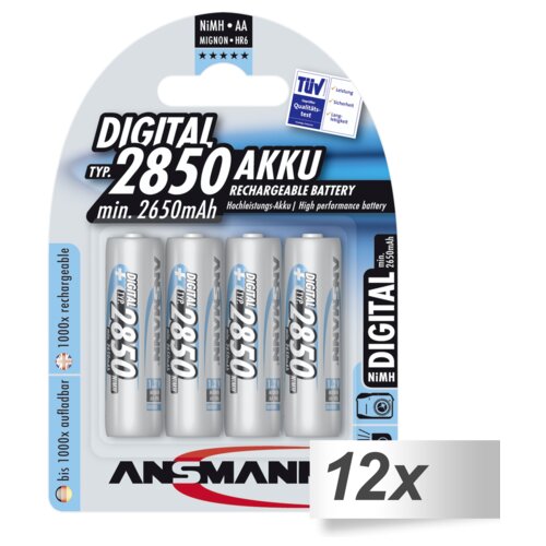 Ansmann 12x4 NiMH bat. 2850 Mignon AA 2650 mAh DIGITAL Slike