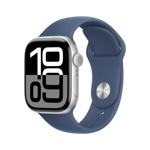 Apple Watch S10 GPS 42mm Silver Alu Case with Denim Sport Band – M/L