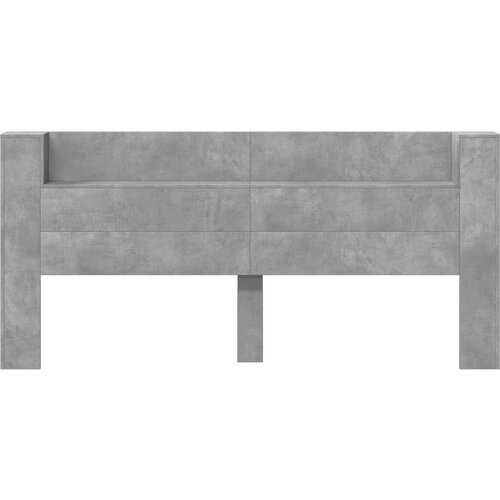  Uzglavlje Betonski sivi 200 x 16,5 x 103,5 cm Konstruirano drvo Slike