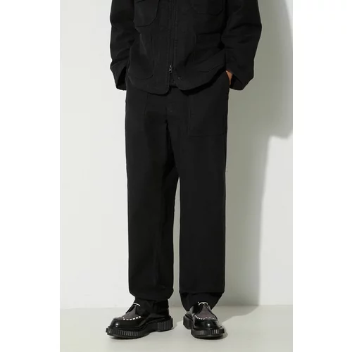 Engineered Garments Pamučne hlače Fatigue Pant boja: crna, ravni kroj, 23F1F004.SD010