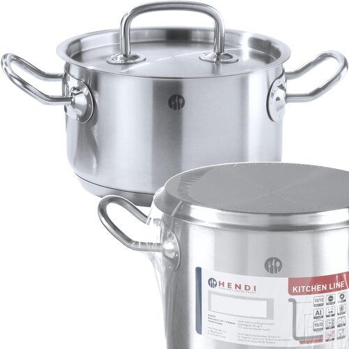 Hendi Kitchen Line nizek lonec s pokrovom, 1,5 l, premer. 160 x 75 h - 836002, (21096150) Cene