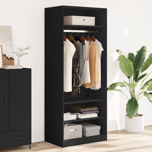VidaXL Ormar crni 80 x 50 x 200 cm od konstruiranog drva Slike