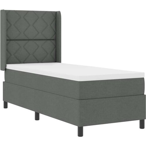  Podloga za krevet s madracem - siva 80x200 cm tkanina Slike