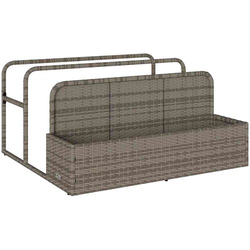  Plovak za bazen Siva 110x100x57 cm Poli ratan Slike