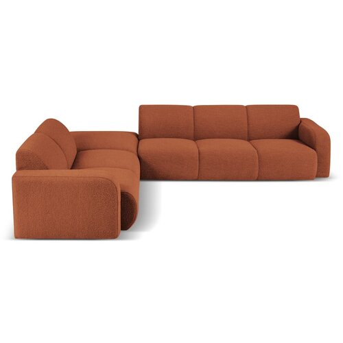 Micadoni Home Smeđa kutna garnitura od boucl&amp;eacute; tkanine (s lijevim kutom) Molino &amp;ndash; Slike