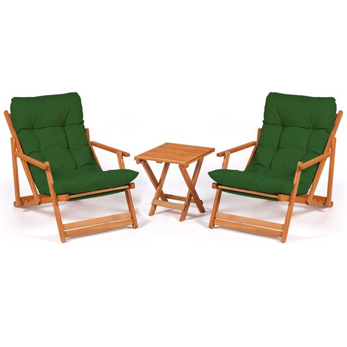 Hanah home Garden set od 2 stolice i klub stolića, zeleno-bež boje Cijene