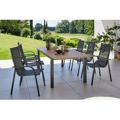  Set vrtnih stolov Maja (6 kos, Antracitne barve, &amp;Scaron; x G x V: 59 x 69 x 100 cm) Slike
