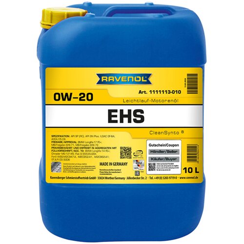 RAVENOL Motorno ulje EHS 0W-20, 10 l Cene