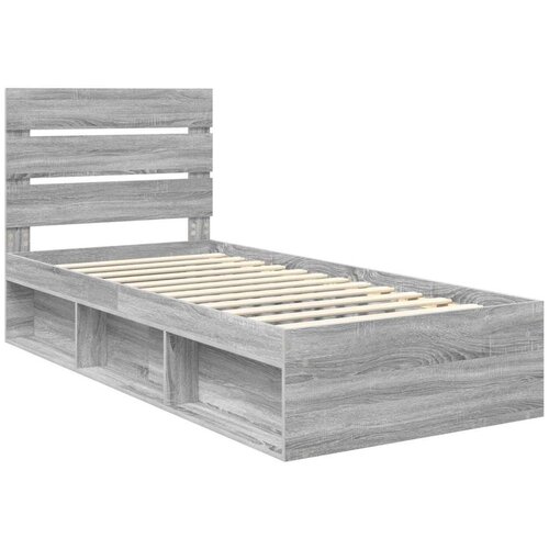  Okvir za krevet s uzglavljem Siva Sonoma 75 x 190 cm Slike
