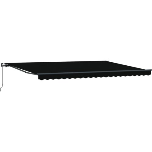 vidaXL ročna retractibilna tenda črna 500x350 cm, zamenjava tenda za okvir 5x3,5 m črna Cene