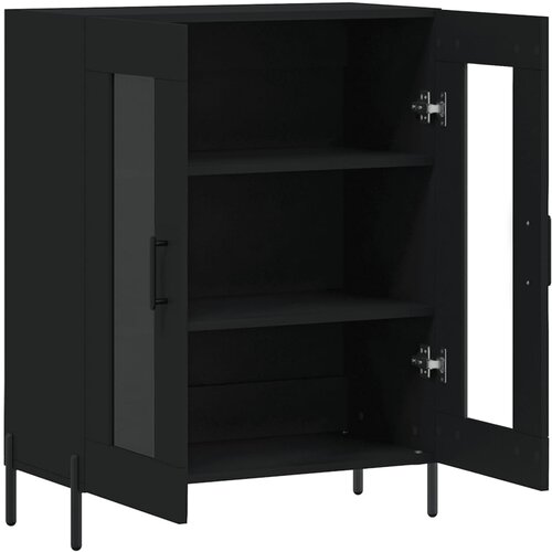  Komoda crna 69,5 x 34 x 90 cm od konstruiranog drva Slike