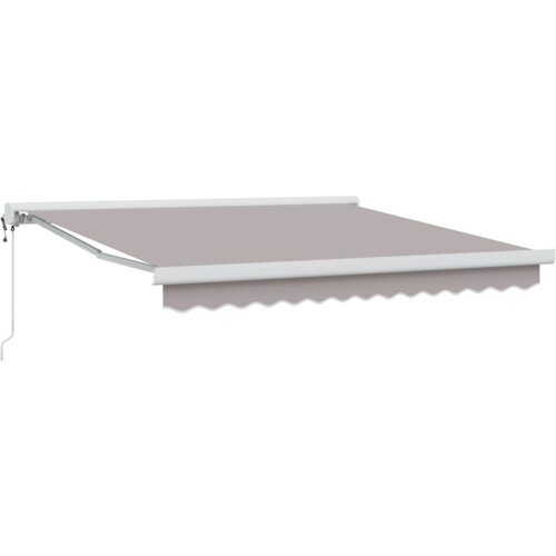 VidaXL Automatska uvlačiva tenda svjetlosiva 300x250 cm, zamjenski materijal za tendu za okvir 3x2,5 m svjetlosiv Slike