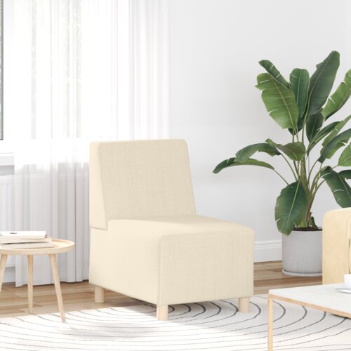 vidaXL Sofa stolica Krema 55 x 74 x 82 cm Baršunasta tkanina Cijene
