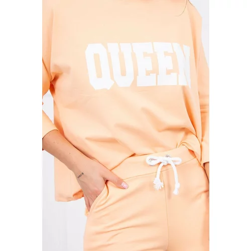 Kesi Set with peach print Queen