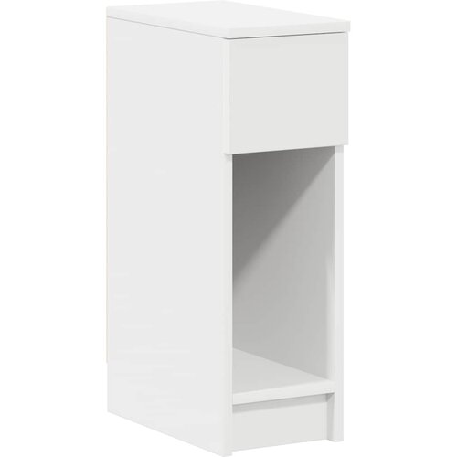 Maison Chic Nočna omarica - Nočna miza z predalom bela 20x36x60 cm, (21689903) Slike