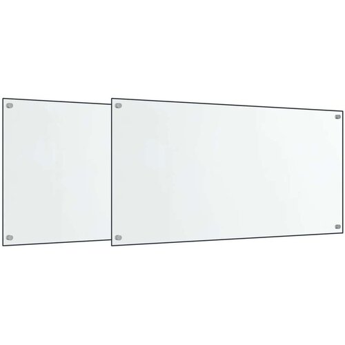 vidaXL Kuhinjske zaštite od prskanja 2 kom prozirne 80x40 cm staklene Cijene