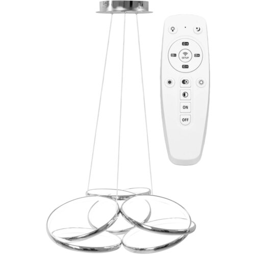 Toolight moderna led stropna svjetiljka + pilot App795-CP ravni krom Cene