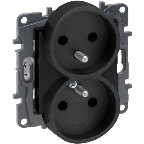 Legrand Dupla zidna utičnica bez okvira 250V/16A NILOE STEP crna Cene
