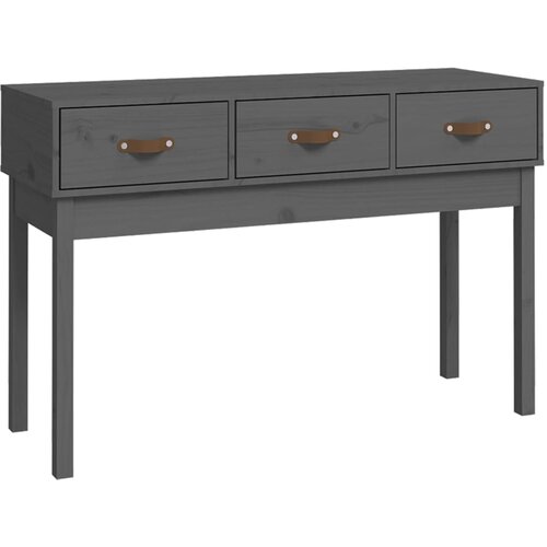 Maison Chic konzolna miza - miza ob steni siva 114x40x75 cm trdna borovina, (21785939) Slike