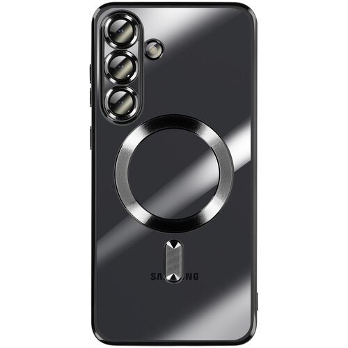 AVIZAR Ohišje za Galaxy S25 FE MagSafe, mehko, odporno na udarce, s kromiranim robom, Črna, (5000189367) Cene