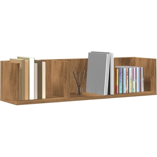 vidaXL Stenska polica za CD plošče 75x18x18 cm inženirski les Cene