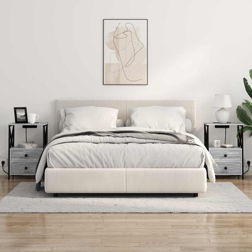  Noćni ormar Siva Sonoma 40 x 31 x 60 cm Konstruirano drvo Slike