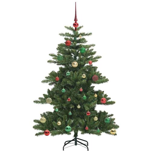 VidaXL Umjetno božićno drvce s nogom with LEDs s stalakom 150cm PVC Slike